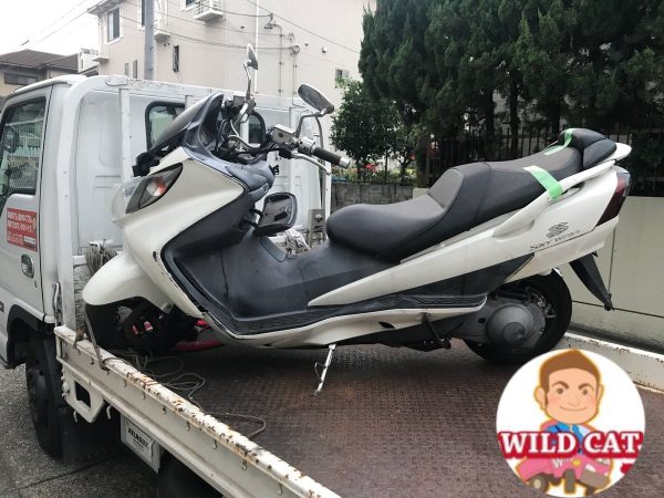 昭和区丸屋 バイク処分 スカイウエーブ ボロボロ 愛知県名古屋 バイク無料廃車 無料処分専門どっとこむ